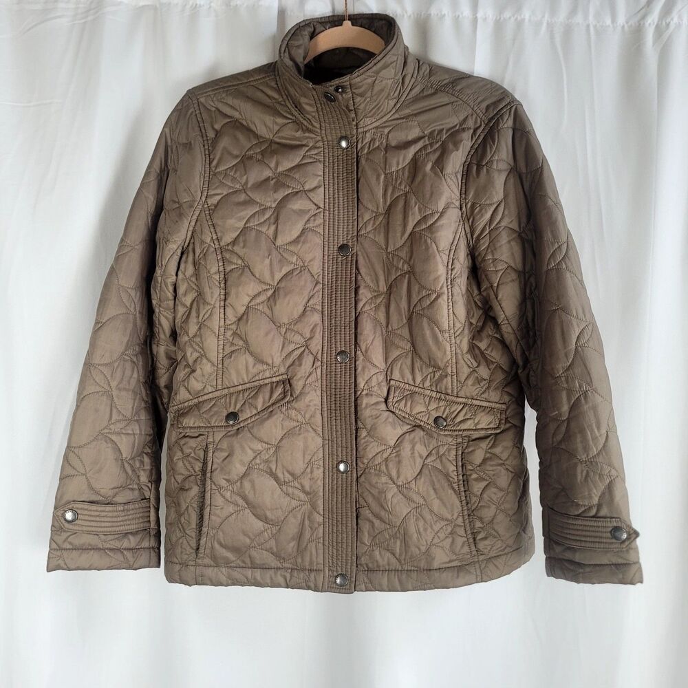 Lands End Quilted Jacket Womens Size Small Lightweight Copper Color